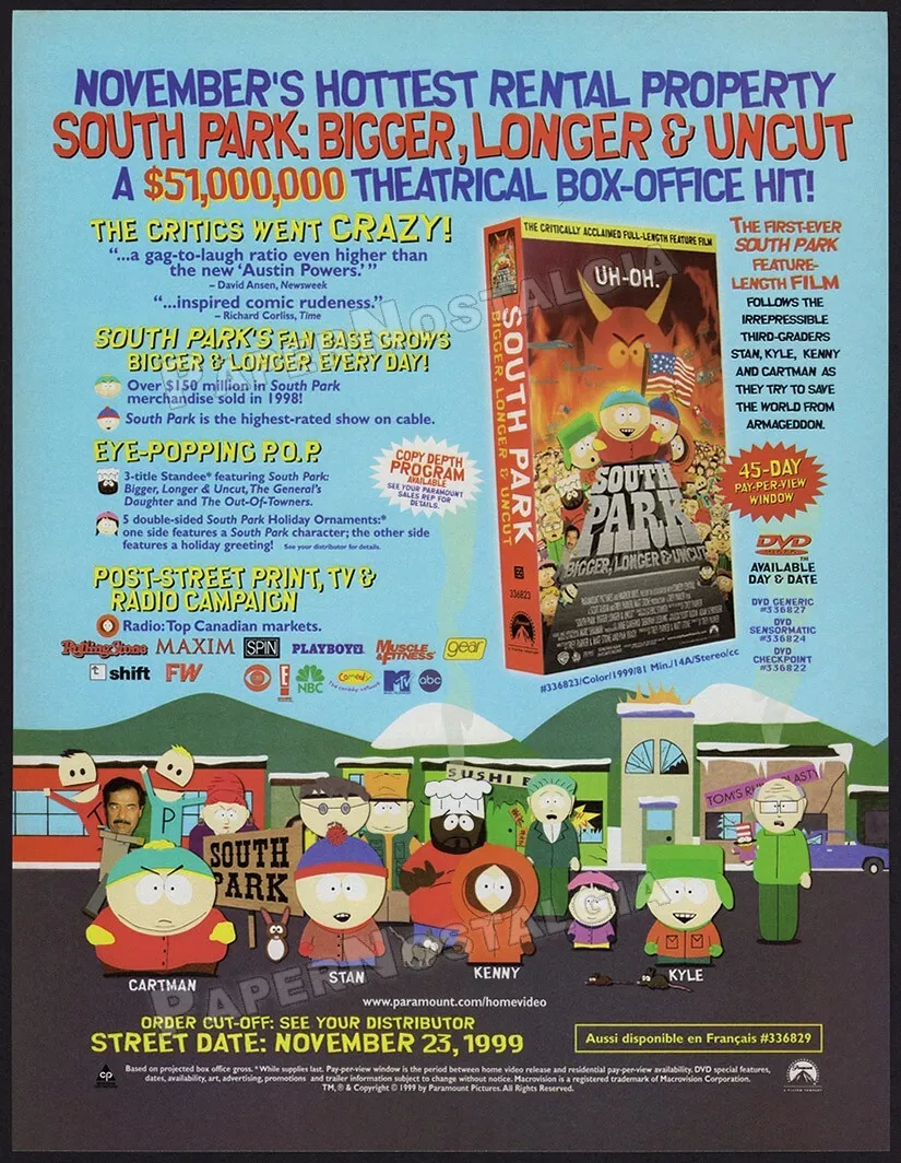 South Park Movie VHS Trade Ad by hamursh on DeviantArt
