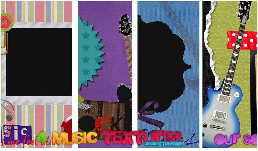 4 Music Textures Set