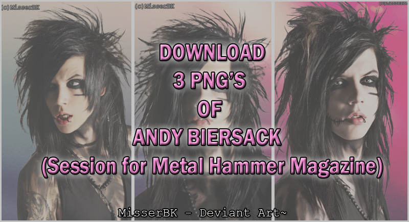 DOWNLOAD 3 PNG's of Andy Biersack