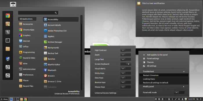 Jet-Grey Cinnamon + GTK Theme