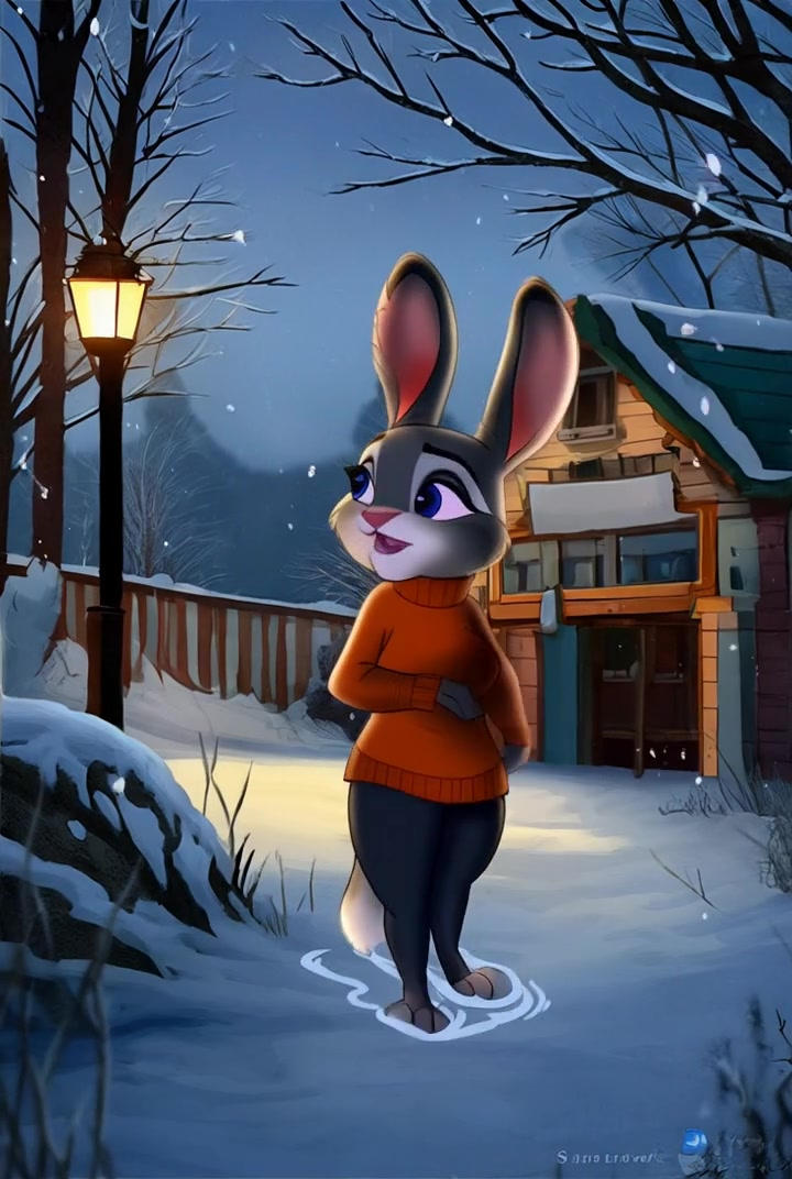 Evening snow by Zootopilove on DeviantArt