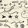 90 Hand drawn arrow and symbol Photoshop brushes