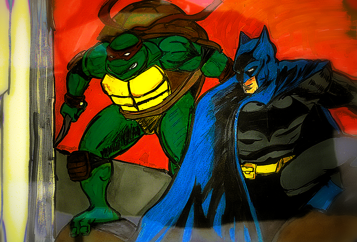Raphael and The Batman by 3dark7 on DeviantArt