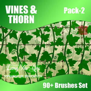 90+ Vines and Thorn Brushes Set - Pack 2 [HQ]