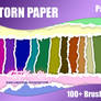 Tore n Torn Paper Brushes 100+Set Pack T1 Seamless