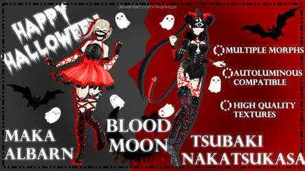 [MMD x SOUL EATER] Blood Moon Maka and Tsubaki+DL