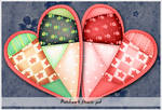 Patchwork Hearts by cazcastalla