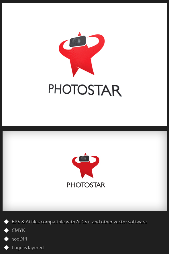 Free Logo Template - Photo Star