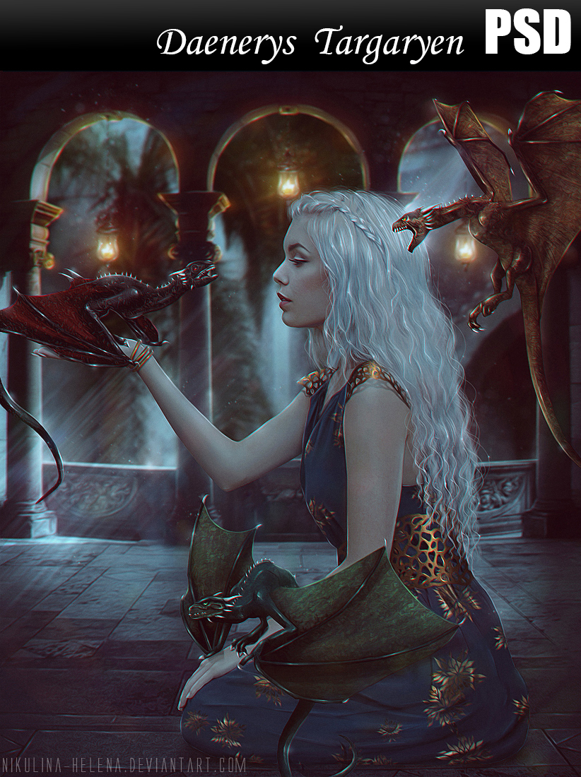 Daenerys Targaryen PSD by Nikulina-Helena