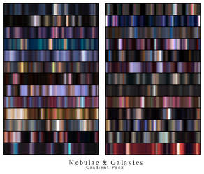 nebulae and galaxies gradients