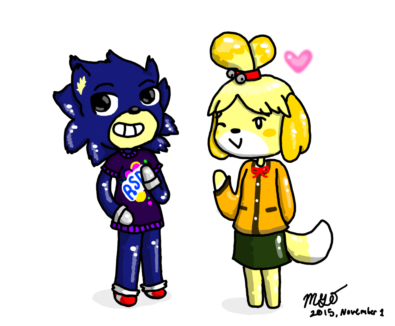 Awesome King and Isabelle (lol no background)