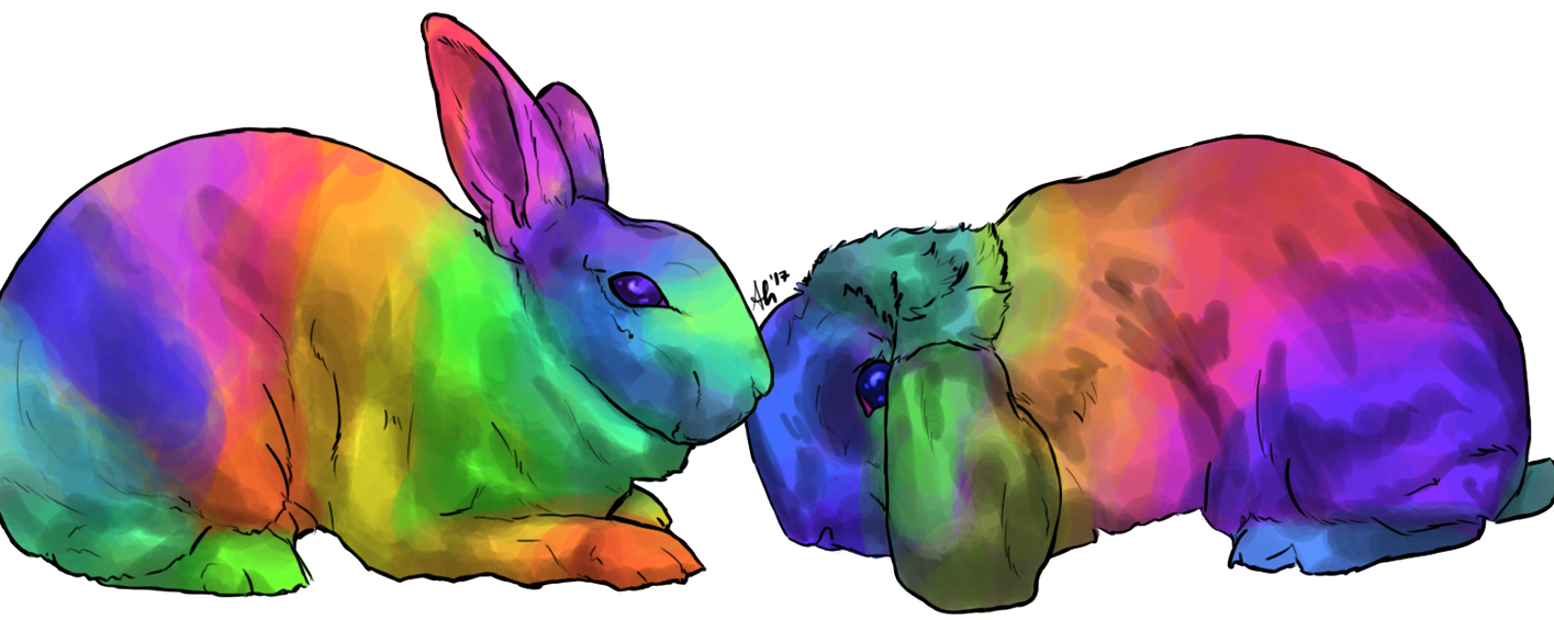 Technicolor Bunnies by KifuSlick on DeviantArt