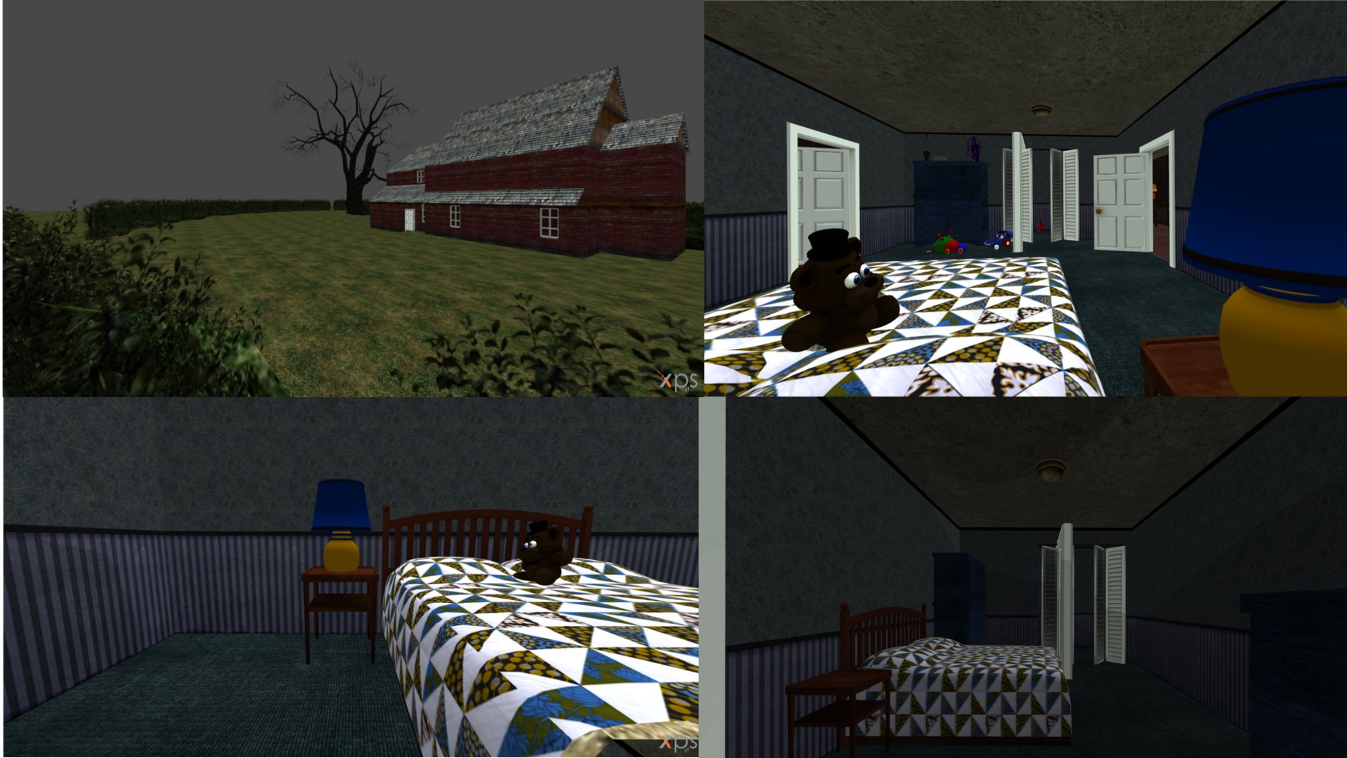 Five Nights At Freddy's 4 3D Models (FNAF4) v.1.0 [1.8] › Maps