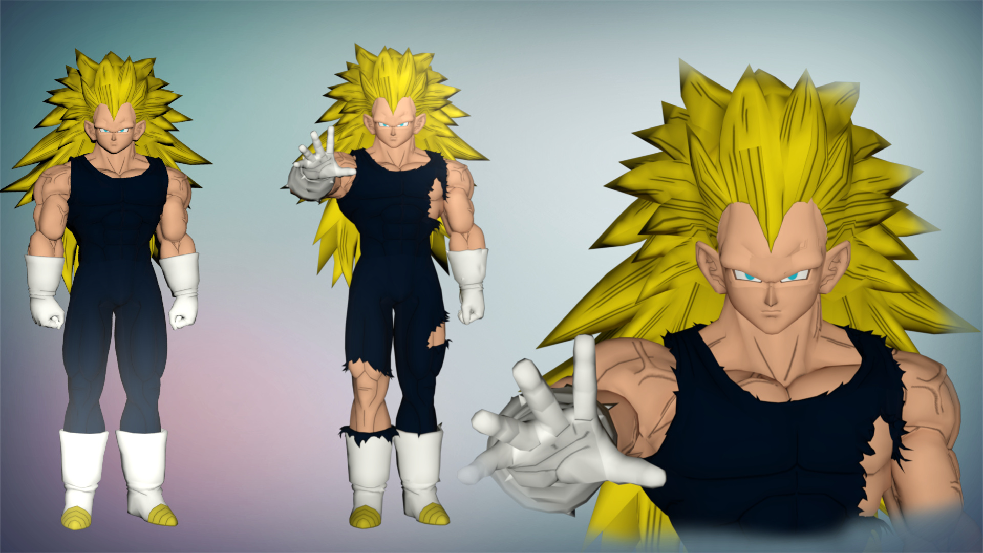 Second Life Marketplace - MM (Mesh Mirage) DBXV2 Vegeta All Outfits Pack  V2.0.3