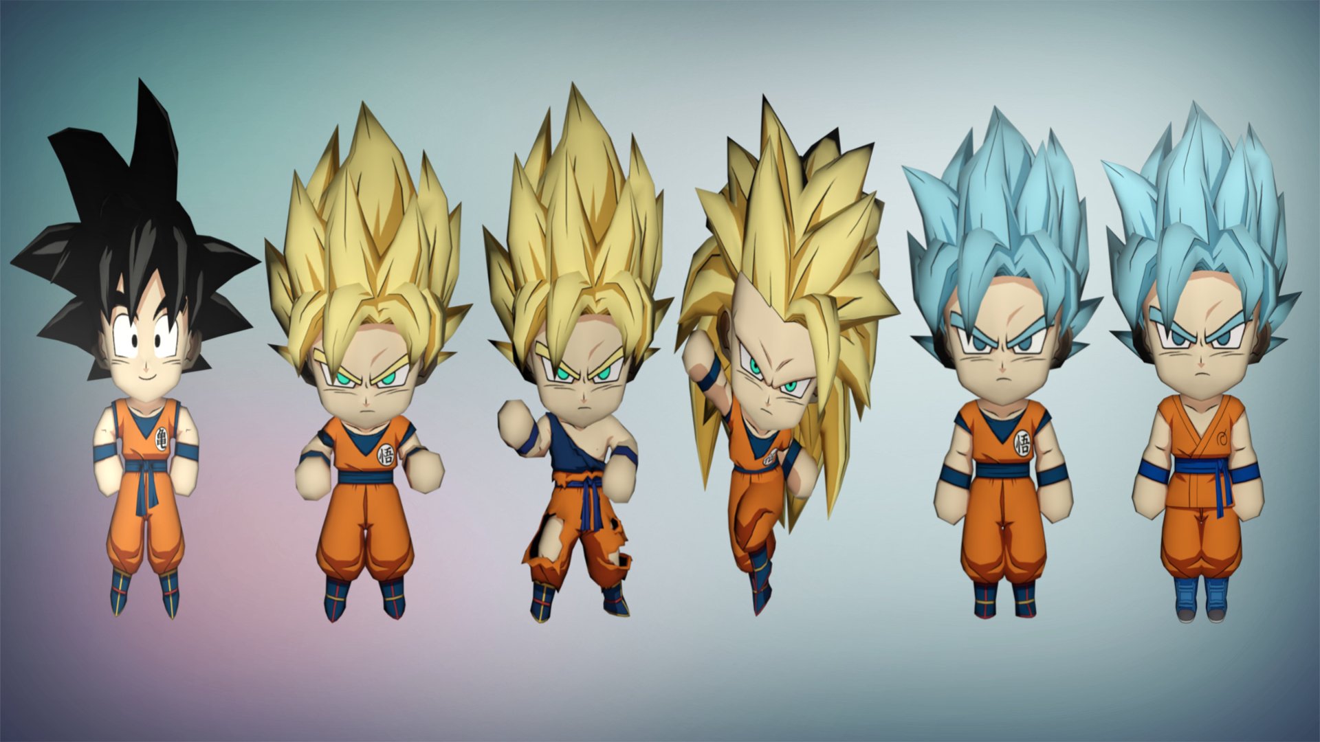 Dragon Ball Avatar [Dragon Ball FighterZ] Gogeta Blue Chibi