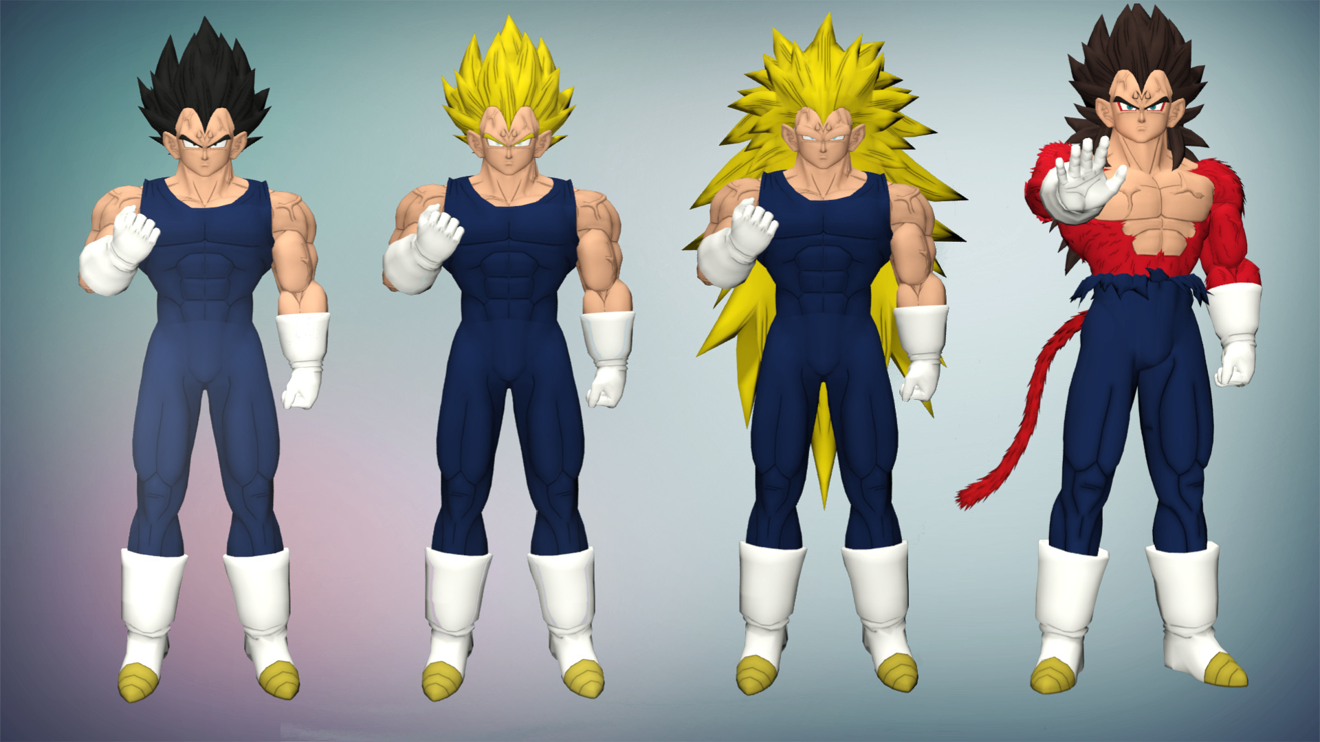 XPS/Xnalara DBXV2 Majin Vegeta Pack.