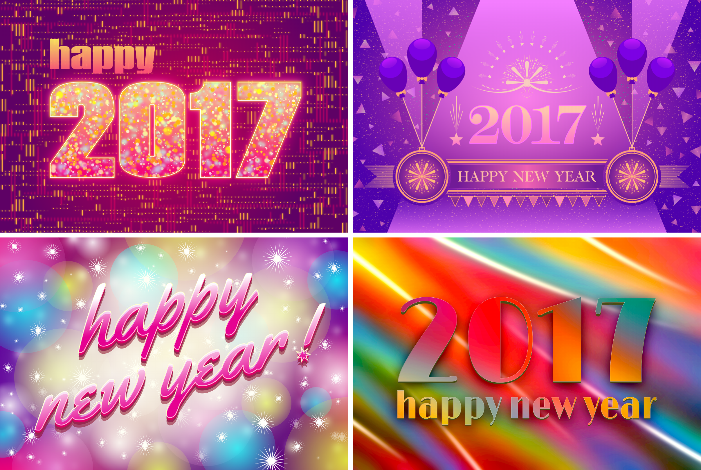 Happy New Year Cards 2017