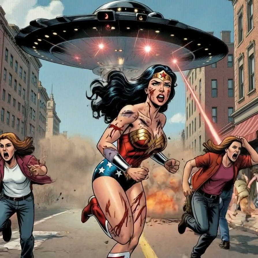 Wonder Woman - Alien attack - Wide by Donovan448 on DeviantArt