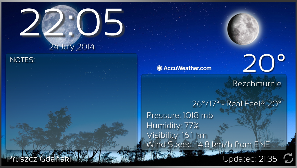 Notes Clock Weather Hd for XWidget by Slavoo123 on DeviantArt