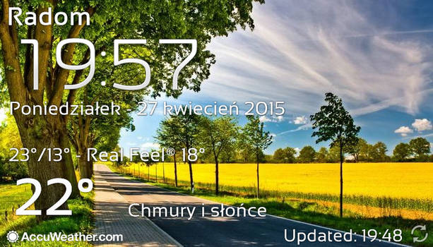 Real Sky Weather Widget and Galaxy Clock ver 2