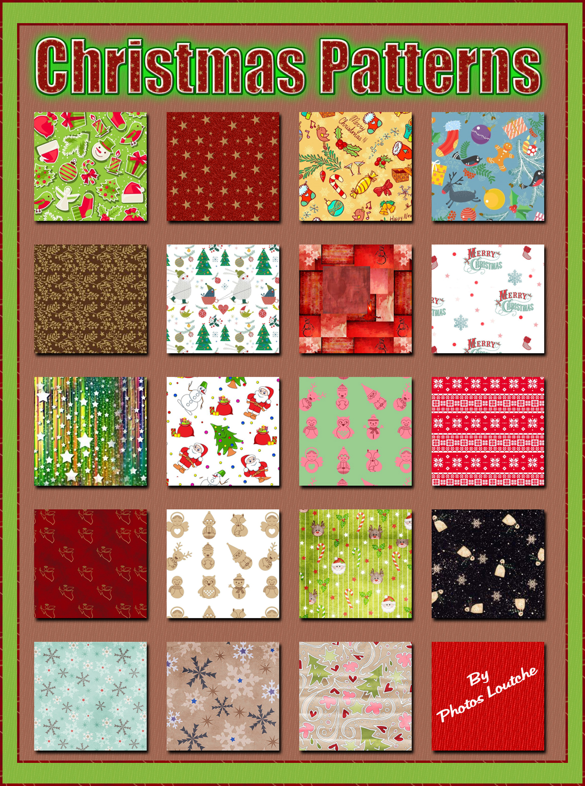 Christmas Patterns Pack 2 by Laurent-Dubus on DeviantArt