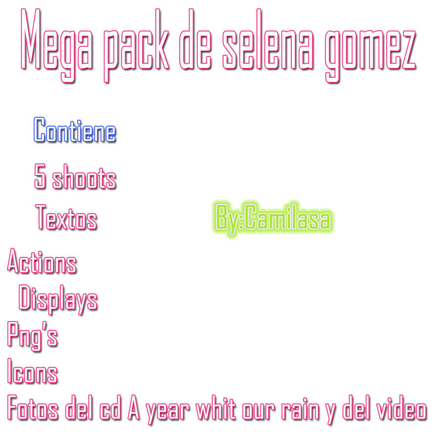 Mega pack de selena gomez by camilasa on DeviantArt