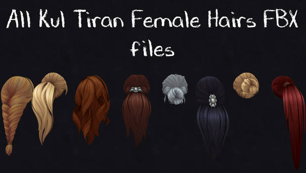 All Kul Tiran Female Hairs (FBX)