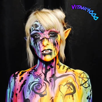 VIDEO Rainbow Elf - Bodypaint
