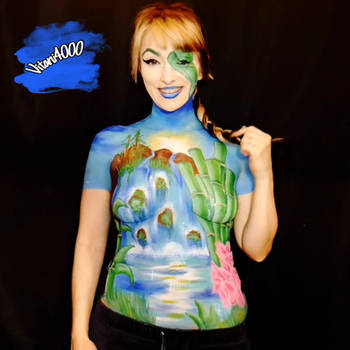 Video - Green bamboo and waterfall - Bodypaint