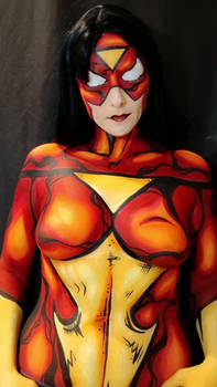 Spider Woman bodypaint transition - Video