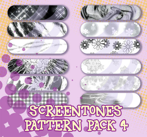 Screentone Pattern Pack 4 by Kita-Angel on DeviantArt