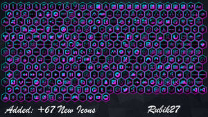 HoneyComb Icons Blue/Pink New Style