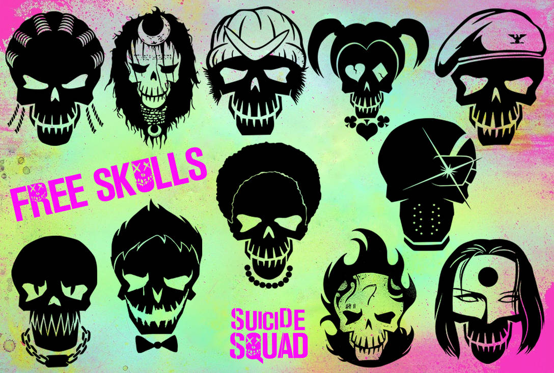 Suicide Squad Free Skulls by JMK-Prime on DeviantArt