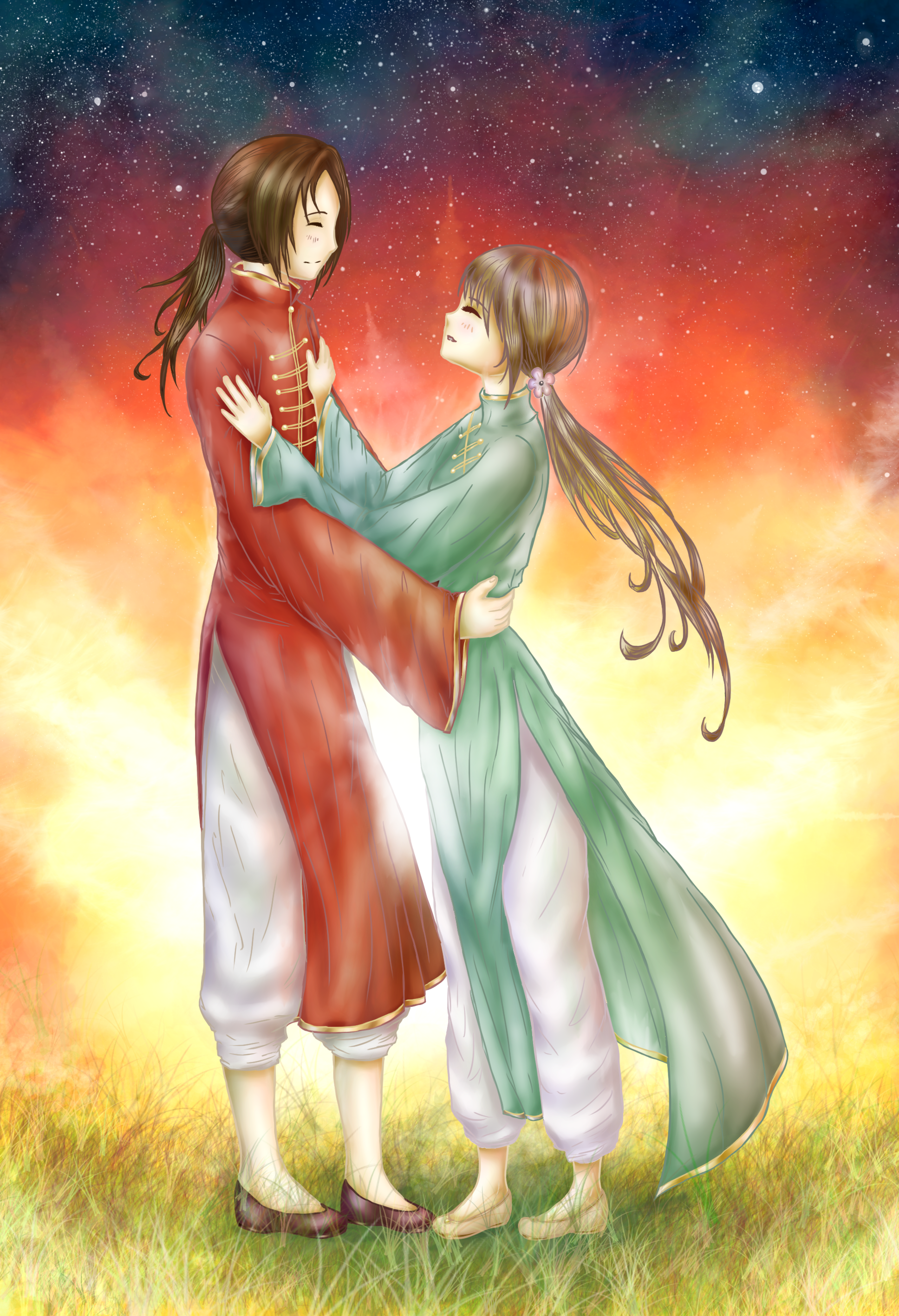 Art trade with DarkGirl1999: China and Vietnam