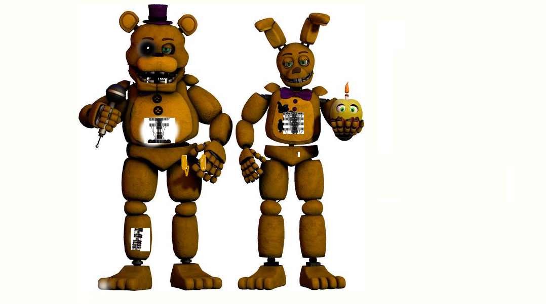 withered fredbear and withered spring bonnie by fnaffanx1000 on DeviantArt