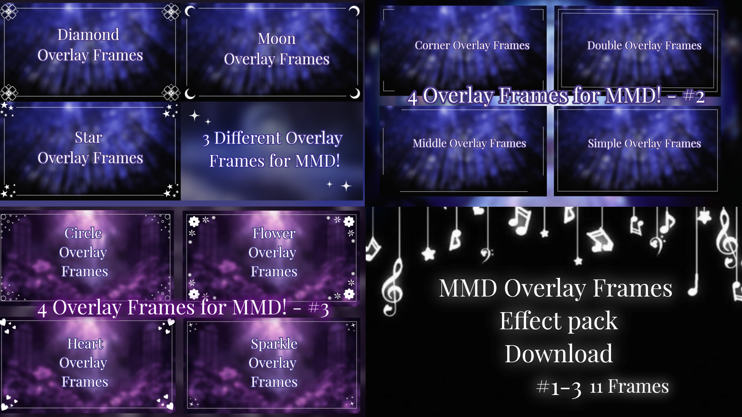[MMD EFFECT]Overlay frames pack - #1-3 - DOWNLOAD by MikunaMai on ...