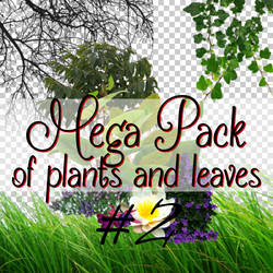 Trees, grass  flowers Mega PNG Pack by Blutmondli