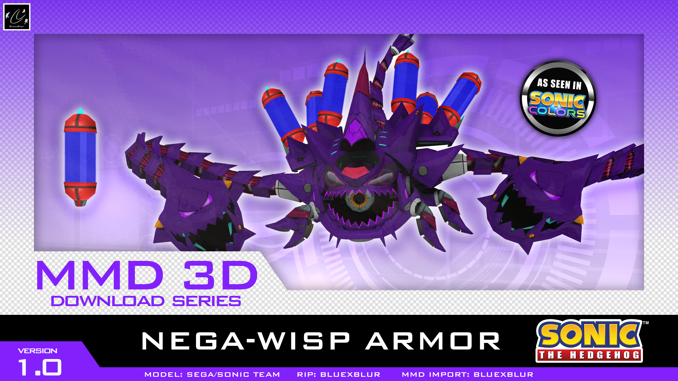 DS / DSi - Sonic Colors - Nega-Wisp Armor - The Models Resource