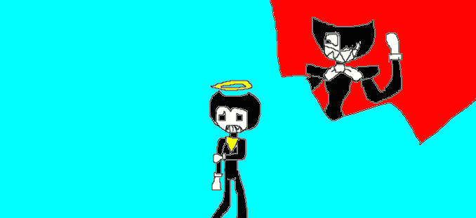 bendy and Junior by EchoTheReaperDK on DeviantArt