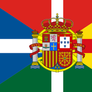 Flag of Iberia with element for Asturias