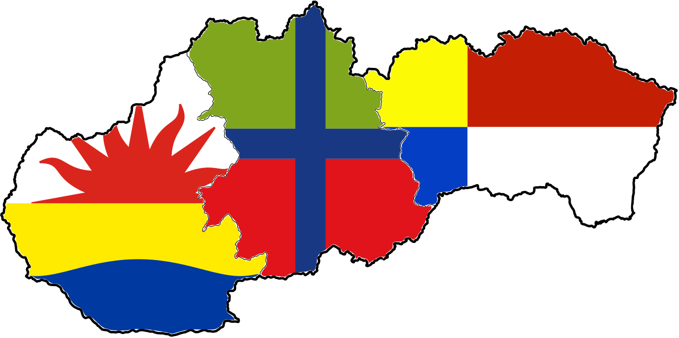 Flag map of Slovakia (3 regions) by hosmich on DeviantArt
