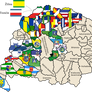 Flag map of counties of the Kingdom of Hungary