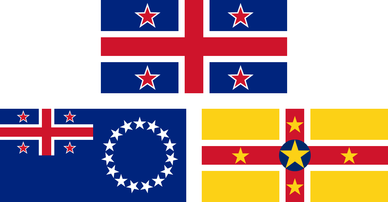 Flags of New Zealand, Cook Islands and Niue
