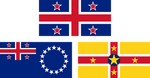Flags of New Zealand, Cook Islands and Niue by hosmich