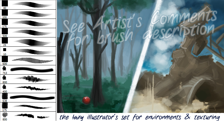 The Lazy Illustrator's brushset