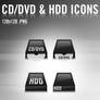 CD-DVD and HDD icons