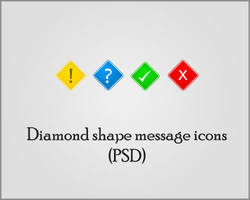 Diamond shape message icons