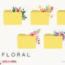 Free Floral Folders icons set