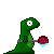 Dino with a lolly