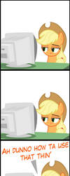 Applejack vs. Computer #99999999(9) by MrKat7214